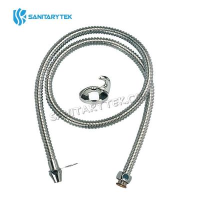 No extensible stainless steel shower hose with spray nozzle