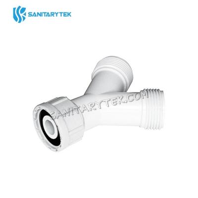 Plastic washing machine Y connector with swivel nut