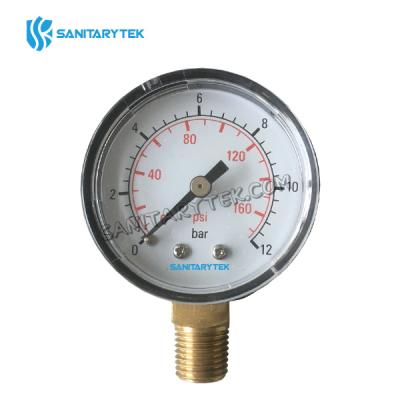 Pressure gauge with vertical connection, ABS case