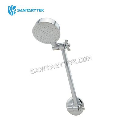 Rainfall shower head rose with adjustable wall ceiling arm set