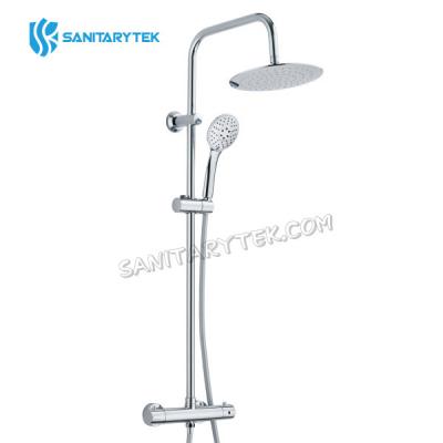 Rainfall shower system with thermostatic shower mixer