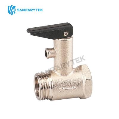 Safety valve M/F with lever for water heaters