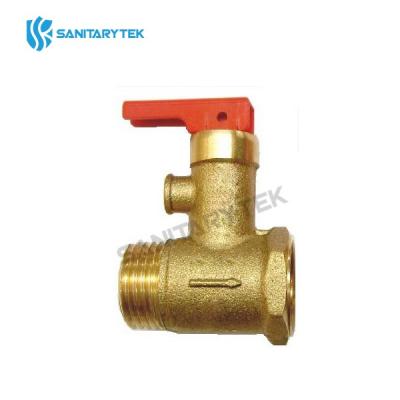 Safety valve for water heaters with lever
