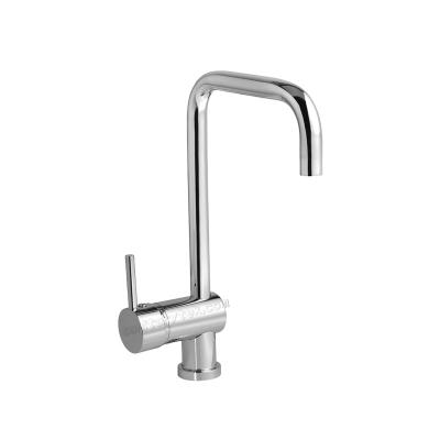 Single lever kitchen faucet with swivel spout chrome