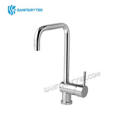 Single lever sink faucet with swivel spout chrome