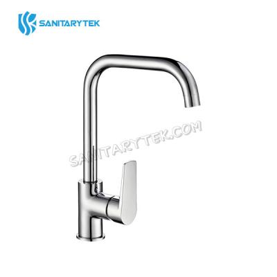 Single lever sink mixer with swivel spout, chrome