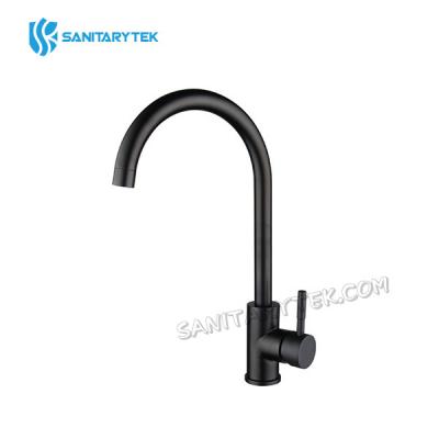 Stainless steel hot and cold kitchen mixer tap