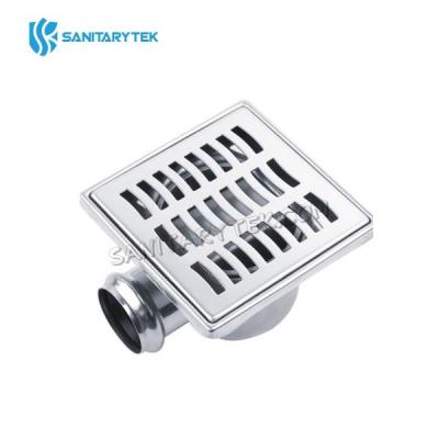Stainless steel square floor drain with grate cover