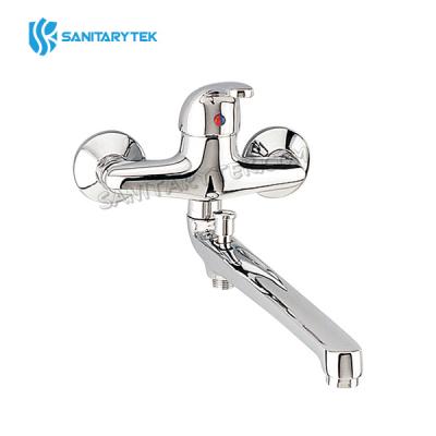 Wall mounted bath shower faucet without shower set