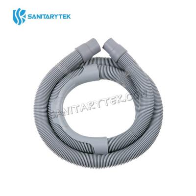 Washing machine outlet hose with support bracket
