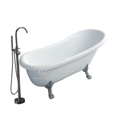 Acrylic Oval Clawfoot Soaking Bathtub