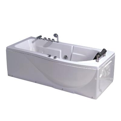 Acrylic white whirlpool bathtub