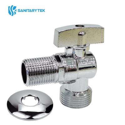 Angle ball valve, polished, chrome plated