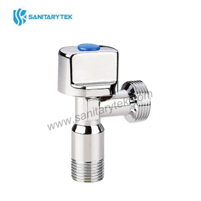 Angle ball valve with rosette,chrome plated