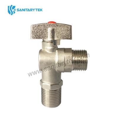 Angle ball valve with rosette