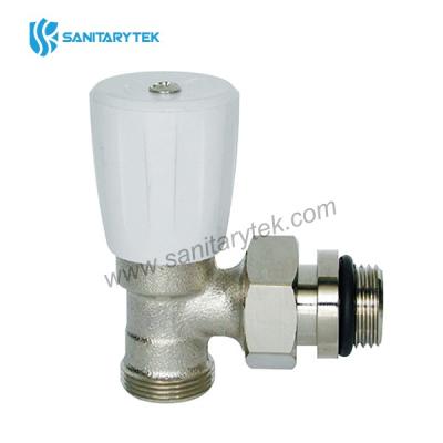Angle radiator valve for copper, plastic and multilayer pipe