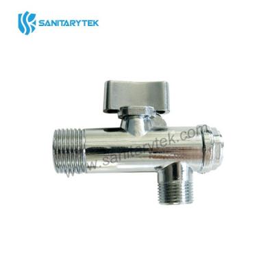Angle valve with filter, chrome-plated