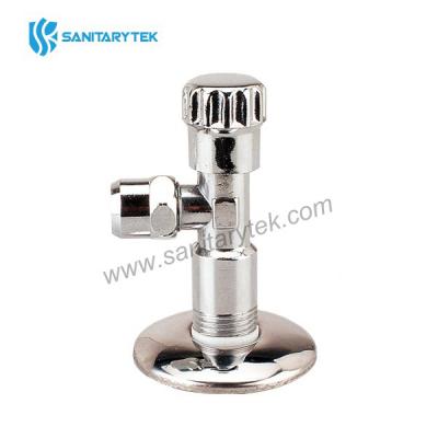 Angle valve with long nut or without nut, chrome plated