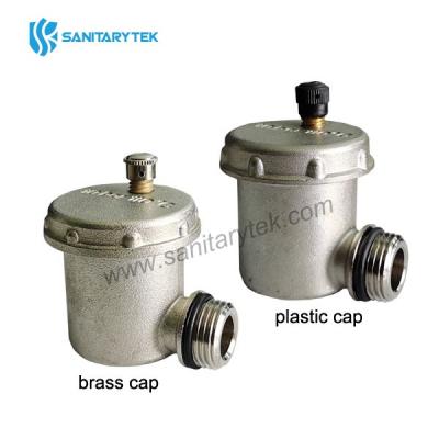 Automatic air vent, side inlet, nickel plated