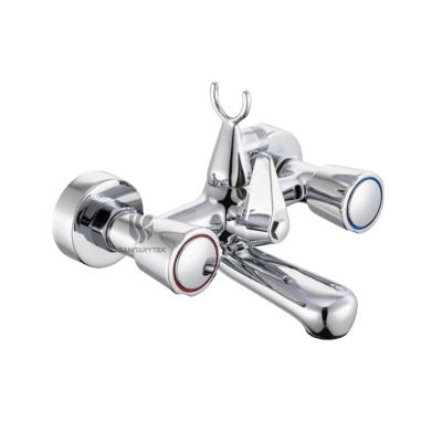 Bath mixer with diverter and single fork, without shower set