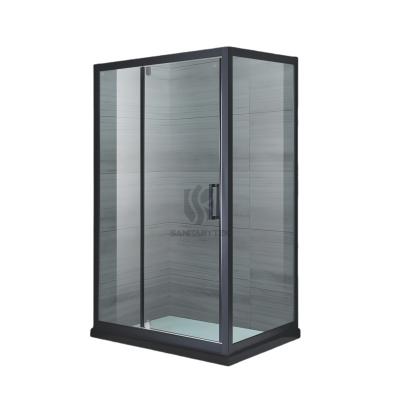 Black pivot rectangular shower enclosure