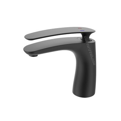 Black single lever wash basin faucet