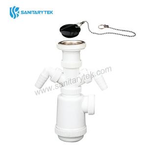 Bottle trap with sink waste and two nozzle 1-1/2