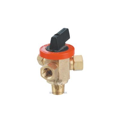 Brass 3 way ball valve with cmmon port