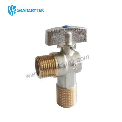 Brass angle ball valve with rosette