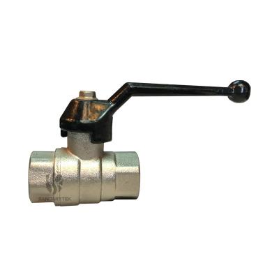 Brass ball valve F/F - black aluminum lever