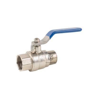 Brass ball valve MF with flat lever