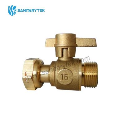 Brass ball valve M/F with lockable handle