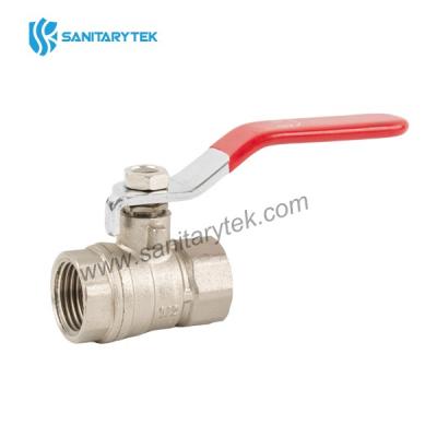 Brass ball valve female/female with lever handle