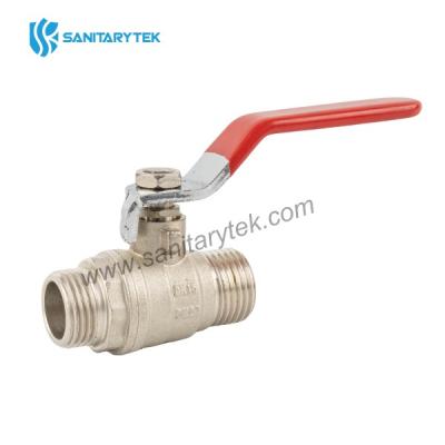 Brass ball valve male/male with lever handle