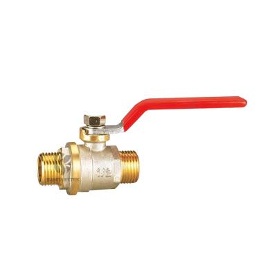 Brass ball valve, male thread, with a steel lever, full bore