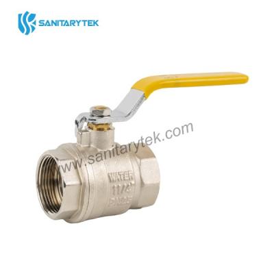 Brass ball valve with lever, FxF