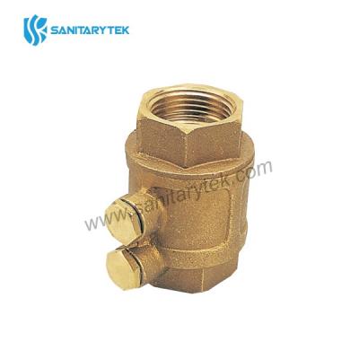 Brass check valve with double purge