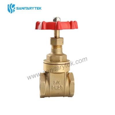 Brass gate valve with handwheel