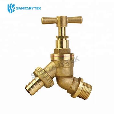 Brass hose union bib tap