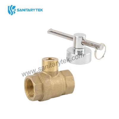 Brass lockable ball valve with lock 