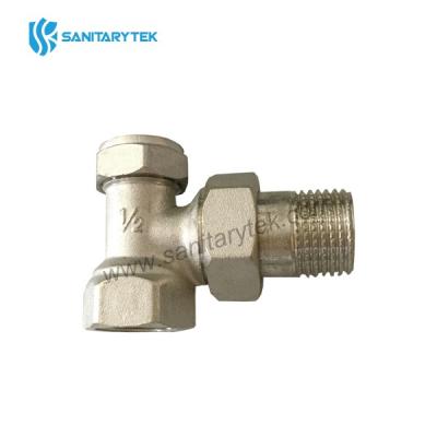 Brass radiator angle lockshield valve