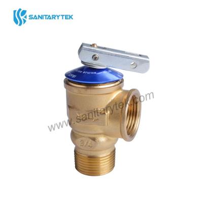 Brass safety relief valve for tankless water heater