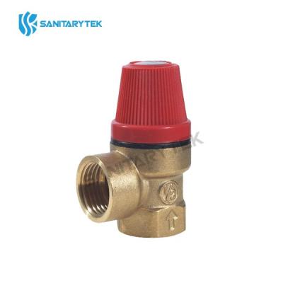Brass safety valve, female connection