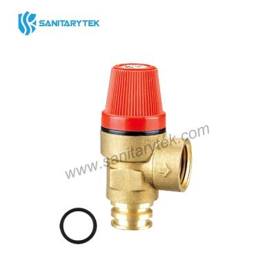 Brass safety valve quick connection for boilers