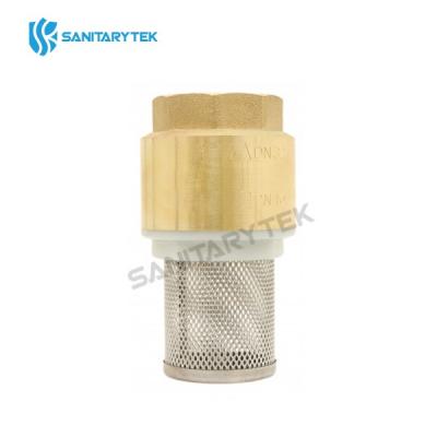 Brass spring check valve with S.S. filter