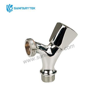 Brass tap for washing machine, chrome-plated