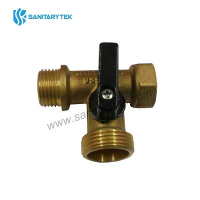 Brass tee angle valve 3 ways