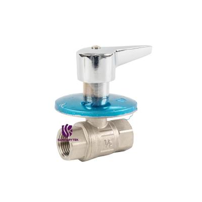 Built-in ball valve with chromed lever handle