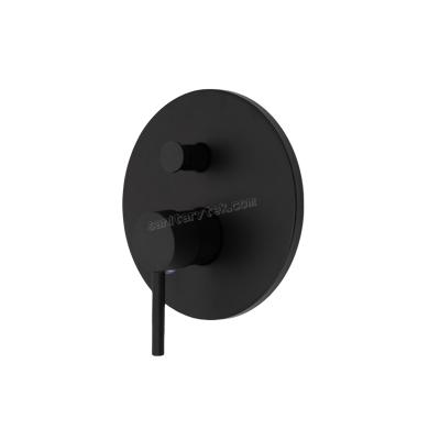 Matte black built in single lever bath shower mixer with diverter