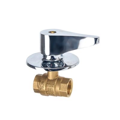 Built-in full flow ball valve FF, chrome-plated lever handle